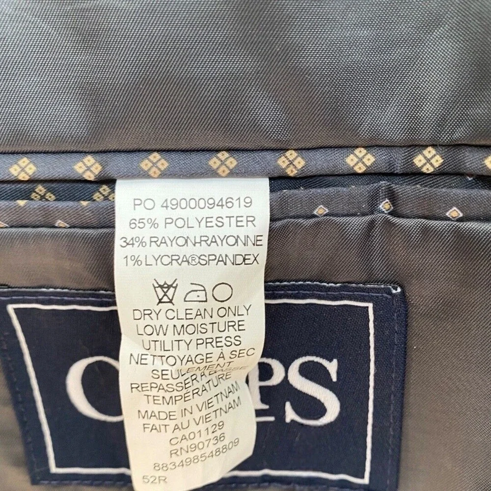 Chaps Mens Size 52 Blazer Sport Coat Gray Casual Career Jacket‎